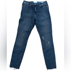 Frame le high skinny Jeans raw hem sz 30